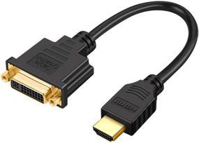 img 4 attached to Short 0.5ft HDMI to DVI Cable, CableCreation Bi-Directional DVI-I (24+5) Female to 4K HDMI Male Adapter, 1080P DVI to HDMI Converter, Compatible with PC, TV, TV Box, PS5, Blu-ray, Xbox, Switch