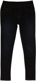 img 2 attached to 👖 Love Denim Leggings for Girls' Clothing - Size 10-12