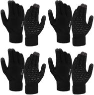 🧤 enhanced grip touchscreen fingers men's elastic texting gloves: the ultimate anti-slip men's accessories! logo