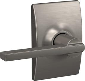 img 1 attached to Satin Nickel Schlage F10 LAT 619 CEN F10VLAT619CEN Passage Lever: Elegant and Functional