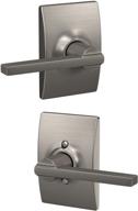 satin nickel schlage f10 lat 619 cen f10vlat619cen passage lever: elegant and functional логотип