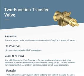 img 1 attached to 🚿 Moen 3375 M-Pact Brass Transfer Valve, Dual Independent Functions, 1/2-Inch CC Connection