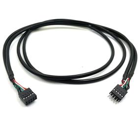 img 4 attached to 1M USB Motherboard Cable Extension - Duttek USB Header 10 💻 Pin Male to Female Header Extender with Dupont Jumper Wires for Better Connectivity