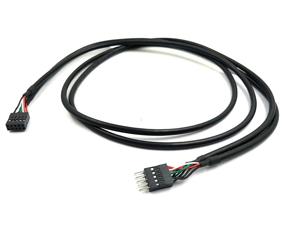 img 1 attached to 1M USB Motherboard Cable Extension - Duttek USB Header 10 💻 Pin Male to Female Header Extender with Dupont Jumper Wires for Better Connectivity