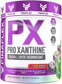 img 4 attached to 🍭 Улучшенный PX PRO XANTHINE Супер ТЕРМОГЕНЕТИК С ВКУСОМ ГОЛУБОЙ МАЛИНЫ - 30 Порций (Фруктовые Конфеты, 30 Мерных Ложек)