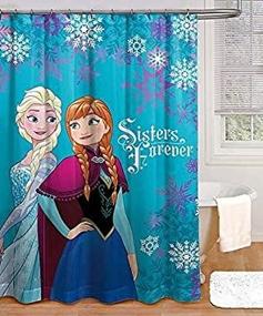 img 2 attached to Disney Frozen Sisters Forever Shower Curtain by Jay Franco &amp; Sons - 100% Polyester, 72&#34; x 72&#34;