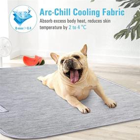 img 3 attached to Rywell Dog Cooling Mat: Self Cooling Pads for Large Dogs - Stay Cool in Summer 🐶 with Arc-Chill Q-Max&gt;0.4 Technology. Reusable, Super Absorbent, Machine Washable &amp; Portable - Perfect for Home &amp; Travel