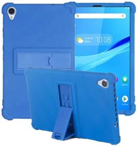 img 4 attached to 📱 HminSen Navy Blue Silicone Stand Case for Lenovo Tab M8 3rd Gen TB-8506F/FHD TB-8705F, Tablet Cases for TB-8505F/X/I