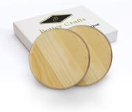 🪵 pack of 2, 5-inch round wooden plaques - ideal wood bases for craft projects, by better crafts logo