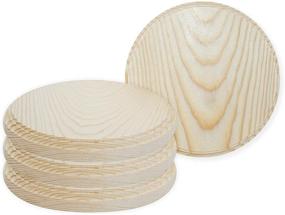 img 3 attached to 🪵 Pack of 2, 5-Inch Round Wooden Plaques - Ideal Wood Bases for Craft Projects, by Better Crafts