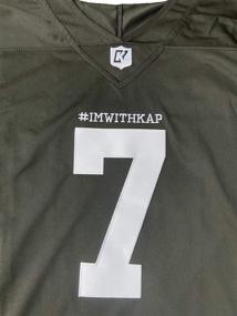 img 1 attached to NJKA ImWithKap Kaepernick Football Stitched Sports & Fitness