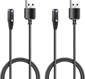 img 4 attached to AGPTEK LW11 Smart Watch Charger USB Cable - 2 Pack, USB Charging Replacement Cable for Bluetooth Smartwatches