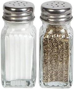 img 4 attached to 🧂 Greenbrier, Set of 2 Glass Salt and Pepper Shakers, 2-Inch