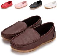 meckior toddler moccasin wedding synthetic girls' shoes and athletic logo