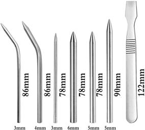 img 2 attached to 🧵 Набор для плетения из паракорда DELOKEY, 7 предметов: иглы из нержавеющей стали FID и инструмент для выравнивания для плетения браслетов и кожи.