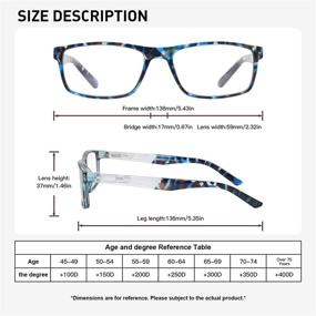 img 3 attached to 👓 Trendy Lightweight Unisex Reading Glasses, Stylish Readers for Men and Women, Pack of 3