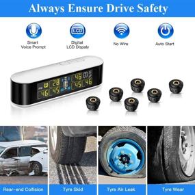 img 2 attached to 🚗 Blueskysea U8B6 TPMS Tire Pressure Monitoring System 6 External Sensors | Real-time Alarm | Pressure Temperature LCD Color Screen | 4-6 Tires Car RV Tow Trailer Pickup Truck Van