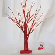 🌸 snokip fairy light spirit tree lamp: battery-operated bonsai tree light with 24 led – perfect valentine's day, wedding, party, home, and halloween decoration in red and warm white логотип