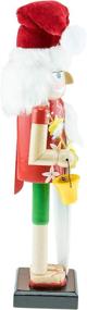 img 1 attached to 🏄 Clever Creations Surfing Santa 10 Inch Traditional Wooden Nutcracker: Festive Christmas Décor for Shelves and Tables with a Twist