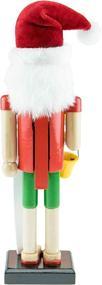 img 2 attached to 🏄 Clever Creations Surfing Santa 10 Inch Traditional Wooden Nutcracker: Festive Christmas Décor for Shelves and Tables with a Twist