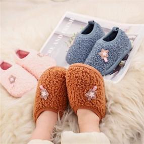 img 3 attached to 👶 BEGIMU Warm Winter Shoes for Baby Boys and Girls - Cozy Fleece Toddler House Slippers with Anti-Slip Rubber Sole Lightweight Boots