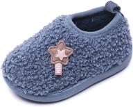 👶 begimu warm winter shoes for baby boys and girls - cozy fleece toddler house slippers with anti-slip rubber sole lightweight boots logo