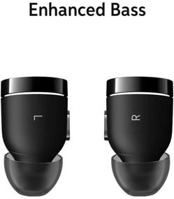 img 1 attached to 🎧 Сумасшедшие наушники Crazybaby Nano 1S True Wireless Bluetooth 5.0 | Наушники с 15 часами воспроизведения | Стереозвуковая гарнитура | Влагозащитные спортивные наушники IPX4 | Встроенный микрофон | Зарядный капсул (черный)