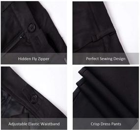 img 1 attached to 👖 Stylish Black Dress Pants for Formal Toddler Boys: Clothing, Suits & Sport Coats