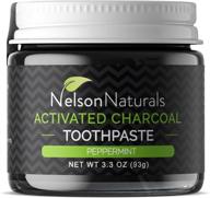 🌿 nelson naturals peppermint activated charcoal toothpaste - 3.3 oz logo