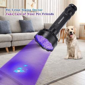 img 2 attached to 🔦 100 LED UV Flashlight: Super Bright Ultraviolet Blacklight for Pet Urine Detection, Scorpion Hunting, and More!