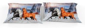 img 1 attached to 3D Horse Printed Twin Size Duvet Cover - Soft & Breathable Animal Pattern Bedding Set for Adults, Teens & Kids - Running Horse Cool Style Design