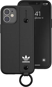 img 2 attached to 📱 adidas iPhone 12 Mini 5.4 Case with Hand Strap | Drop Tested, Shockproof, Raised Edges | Original Black Protective Case