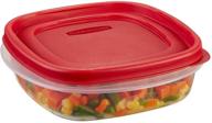 🍱 rubbermaid easy find lids square 3-cup food storage container - pack of 6, clear: organize and store your food with ease! логотип