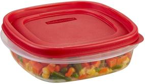 img 1 attached to 🍱 Rubbermaid Easy Find Lids Square 3-Cup Food Storage Container - Pack of 6, Clear: Organize and Store Your Food with Ease!