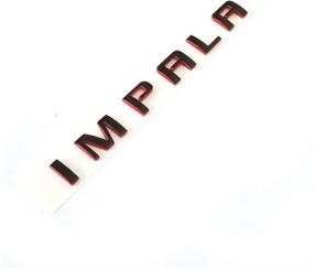 img 1 attached to 🚘 2x Эмблемы двери боковой крышки OEM Impala Nameplate Letters Значок для автомобиля GM Impala - черная красная рамка - улучшенный SEO