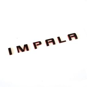 img 2 attached to 🚘 2x Эмблемы двери боковой крышки OEM Impala Nameplate Letters Значок для автомобиля GM Impala - черная красная рамка - улучшенный SEO