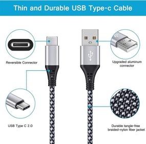 img 2 attached to 🔌 Braided Charging Transfer Cable for Samsung - Fast and Efficient Charging Solutions