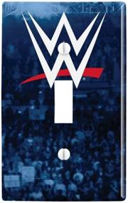 img 4 attached to 🤼 WWE Crowd Logo Plastic Wall Decor Toggle Light Switch Plate Cover by GRAPHICS & MORE: Add a Touch of Wrestling Excitement to Your Room!