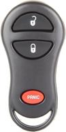 eccpp keyless entry remote key fob replacement for jeep cherokee grand cherokee dodge dakota durango ram 1500/2500/3500 99-04, fcc 04686366 05014736 gq43vt9t (315mhz) logo