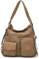 🎒 stylish convertible backpack: waterproof shoulder handbags & wallets for women logo