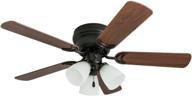 🔘 prominence home 50864 whitley hugger ceiling fan, 42-inch, bronze логотип