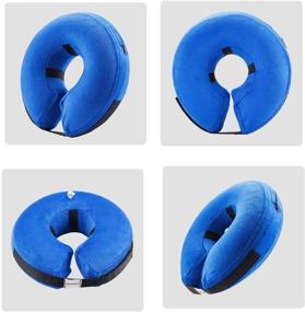 img 2 attached to 🐶 Inflatable Dog Cone After Surgery - Protective Blow Up Collar for Pets, Soft Recovery Collar for Dogs and Cats