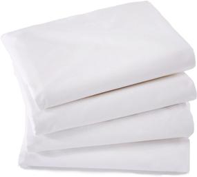 img 3 attached to 🛏️ Premium Quality 4-Pack 100% Cotton Pillow Protectors with 400 Thread Count. Zippered Pillow Covers for Standard Size Pillows.