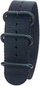 img 1 attached to 🕒 Bertucci B 95B Black Buckle Nylon: Durable and Stylish Watch Strap for Every Occasion