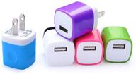 🔌 convenient wall charger 5 pack for iphone, samsung, lg, kindle & android - plug, charge and travel with ease logo