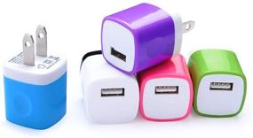 img 4 attached to 🔌 Convenient Wall Charger 5 Pack for iPhone, Samsung, LG, Kindle & Android - Plug, Charge and Travel with Ease