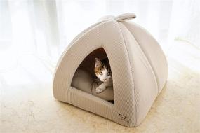 img 1 attached to 🐾 Premium Pet Tent & Soft Bed for Dogs & Cats - Top Rated Pet Supplies