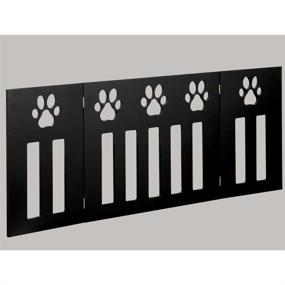 img 3 attached to 🐾 Premium Black Wooden Paw Decor Pet Gate - Perfect for Pet Store Owners!