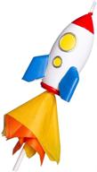 🚀 rocket spaceman birthday candle - outer space theme candle for birthday party, children's day & baby shower логотип