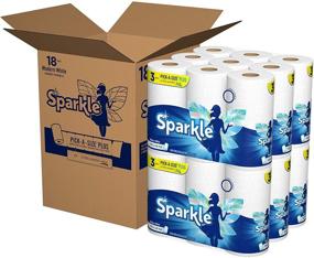 img 2 attached to 🪟 Sparkle Paper Towels, 18 Pick-A-Size Plus Rolls: Equivalent to 37 Regular Rolls, 116 2-Ply Sheets Per Roll